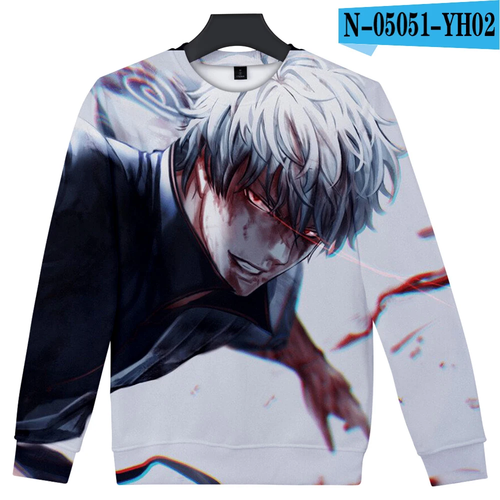 one Толстовка Gintama для мужчин и женщин, милые толстовки Harajuku, Саката гинтоки, пуловеры с героями мультфильмов, толстовки с капюшоном, осенняя теплая аниме уличная одежда - Цвет: one
