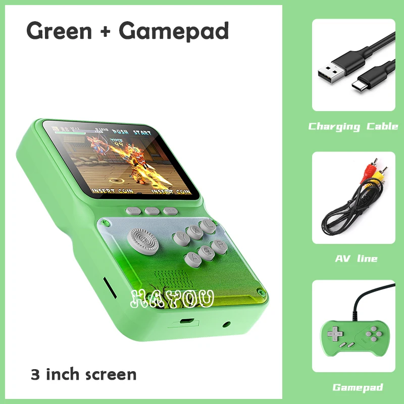 Handheld Games Console Mini Retro Video Game Players Bulit-in 500 Games 3 Inch HD Display AV Output Portable Video Game Console 