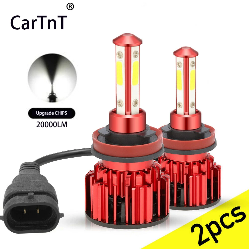 CarTnT 2 قطعة السوبر مشرق LED سيارة العلوي H7 LED H8 H9 H11 9005 9006