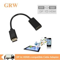 Grwibeou DP ZUM HDMI-kompatibel Kabel Adapter Männlich Zu Weiblich Für HP/DELL Laptop PC Display Port zu 1080P HDMI-com' Kabel Adapter
