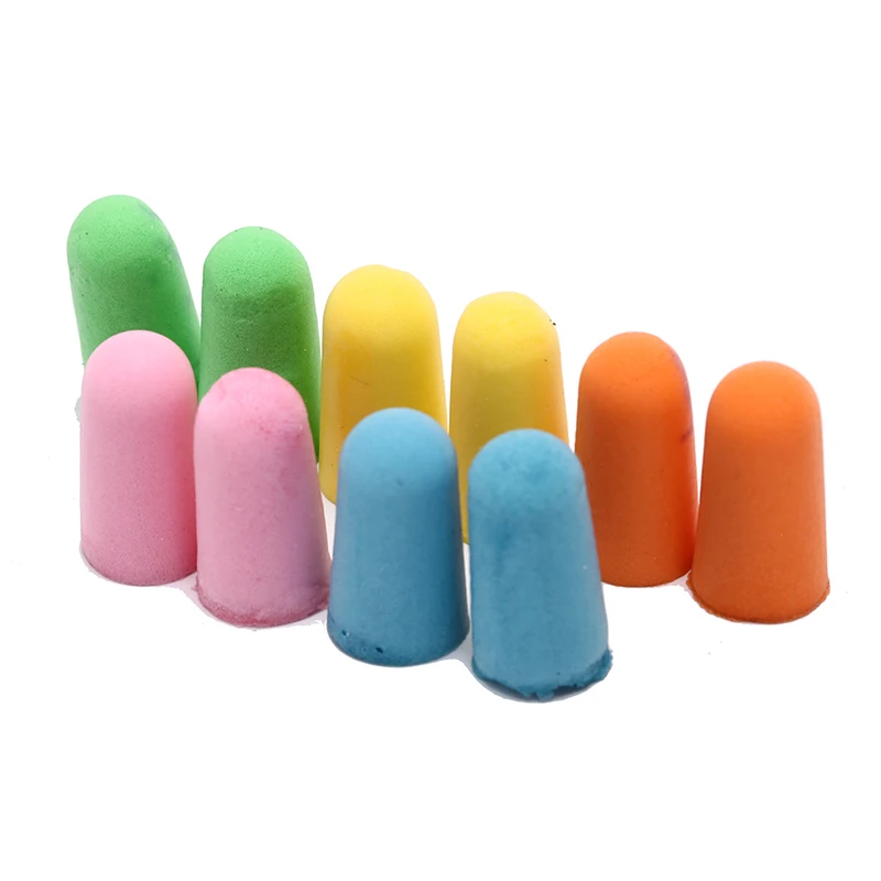 

5Pairs Comfort Ear Clip Noise Reduction Foam Soft Ear Plugs Noise Reduction Earplugs Protective For Sleep Slow Rebound Earplugs