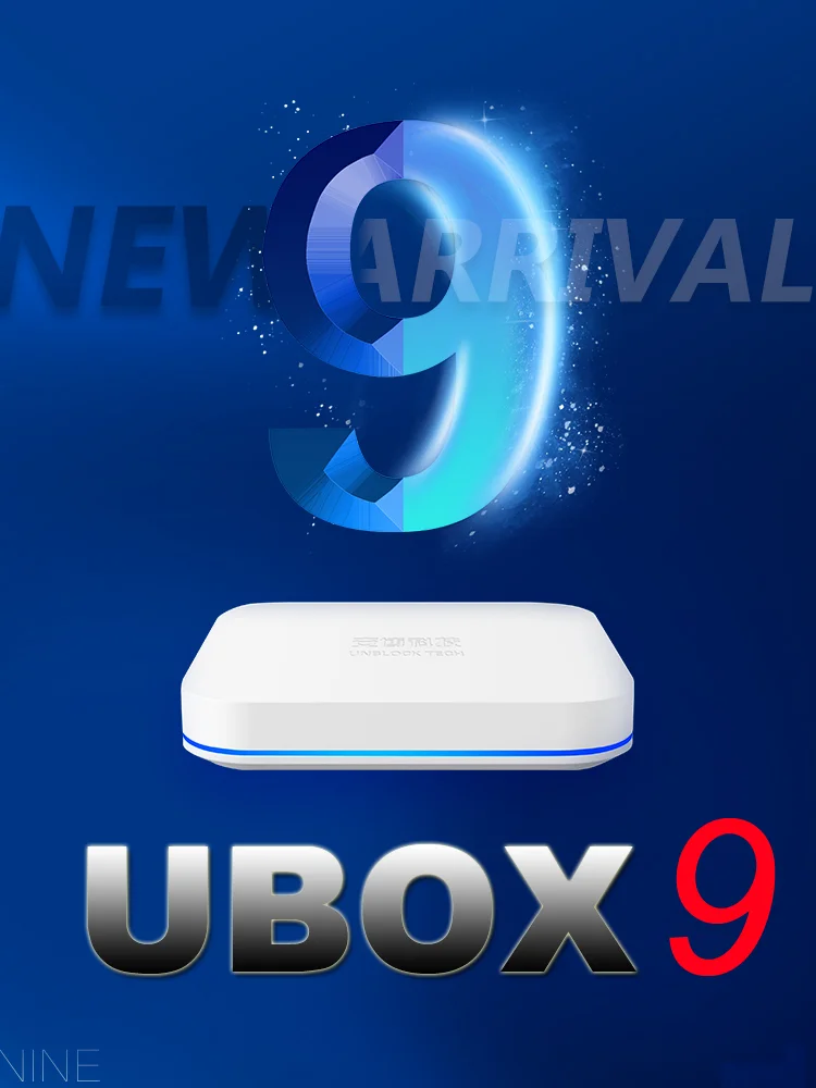 UBOX9 PRO unblock tech Asia лучшая ТВ-приставка android с голосовым ИИ двойным Wi-Fi 4 + 64 Гб Лидер