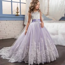 Gryffon Flower Girl Dress Sleeveless O-neck Wedding Party Ball Gown Luxury Lace Sequins Flower Girl Dresses Can Be Customized