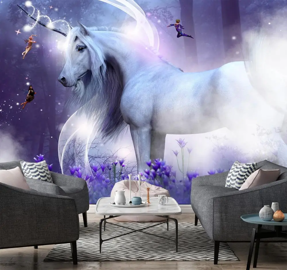 [Self Adhesive] 3D Unicorn 181176 Wall Paper mural Wall Print Decal