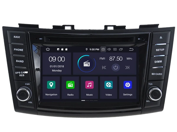 NaweiGe 8 дюймов Android Восьмиядерный 9,0 PX5 4+ 32 ГБ Автомобильный dvd для Suzuki Swift 2011- Авторадио gps навигация автомобильный Радио Стерео DVD