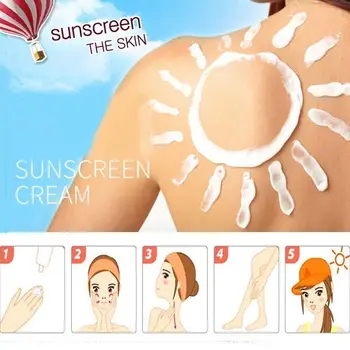 40g Body Sunscreen Whitening Cream Sunblock Oil control Skin Anti Aging SPF 90 Face Body