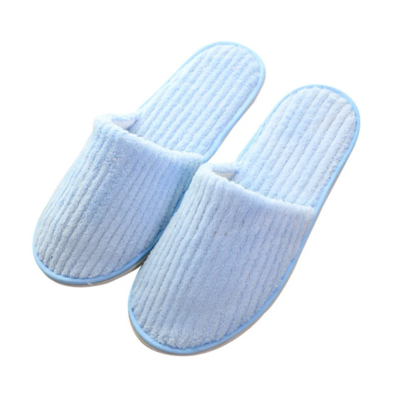 Coral Velvet Hotel Travel Spa Disposable Slippers Home Guest Slippers White Shoes Children Disposable Slippers