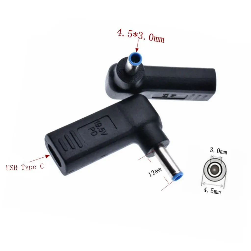 Usb type C штекер для Dc квадратный разъем адаптер питания со светодиодной светильник