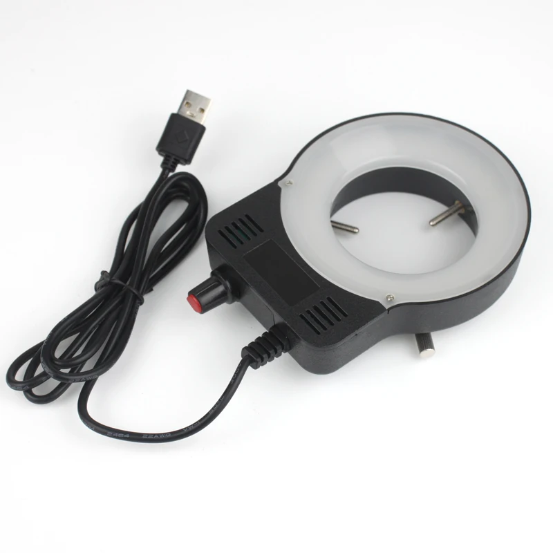 Microscope Lamp LED USB Output Adjustable DC 5V Shadowless Ring Light Iluminator Industry Stereo Microscope Industrial Camera