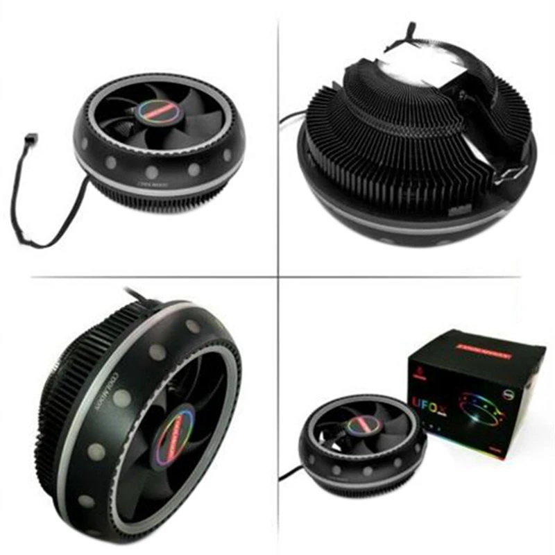 COOLMOON RGB кулер для процессора светодиодный радиатор 12 В AMD ПК настольный