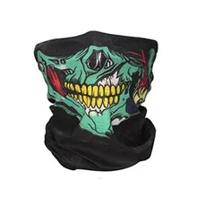 Лыжные нагрудники, полумаска для лица, Бесшовный шарф с черепом, маска для верховой езды, лыжная маска из полиэстера, Зимняя Маска для шеи, реквизит для Хэллоуина E