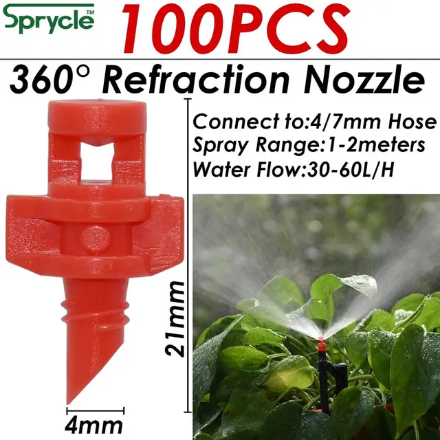 Sprycle 100Db 90/180/360 Fokos Refrakciós Fúvóka Kerti Sprinkler Mezőgazdaság Öntözőüzem Permetező Után - Image 2