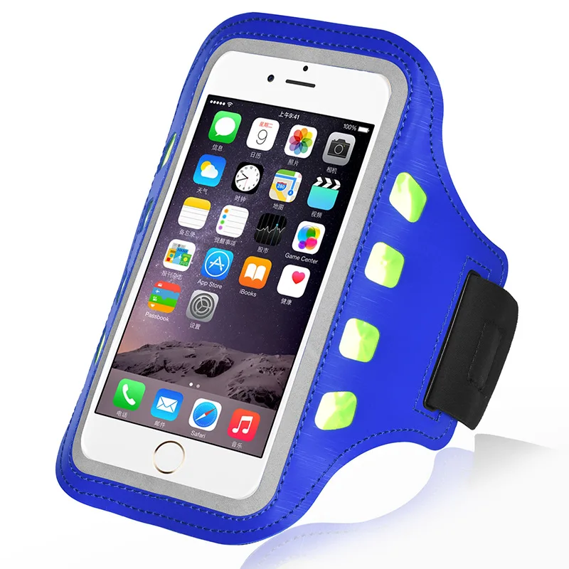 

LED Shining Mobile Phone Arm Belt Outdoor Running Button Cell Night Light Sports Armlet Touch Screen Running Hand Armband
