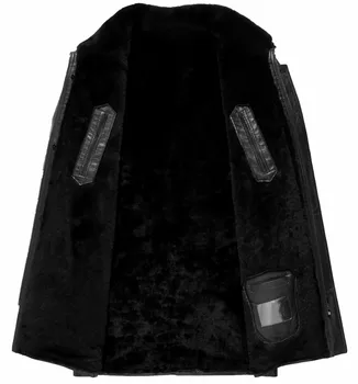 

Men's Leather Jackets Winter Jacket Men Real Wool Fur Liner Coat Genuine Goatskin Coats Plus Size 5xl Chaqueta MY1416