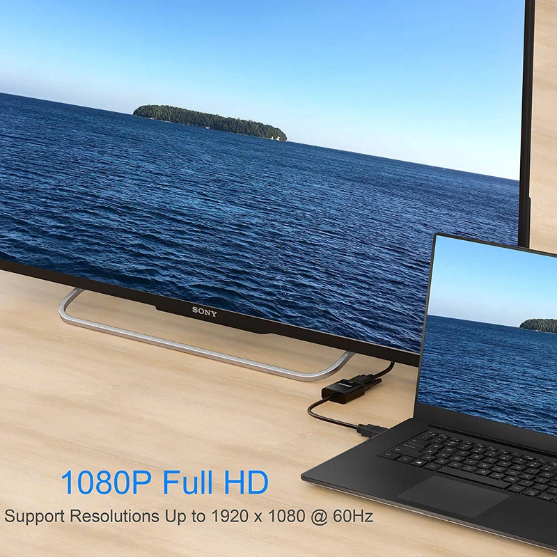  HDMI a VGA Convertitore Dell'adattatore del Cavo HD 1080P Digitale ad Analogico Video Audio per il 