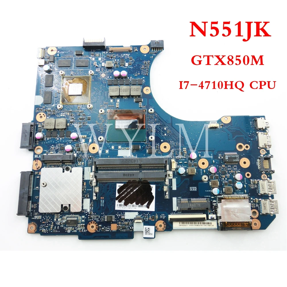 N551JK I7-4710HQ Процессор GTX850M Материнская плата Asus N551JM ноутбука 90NB05T0-R00010 тестирование