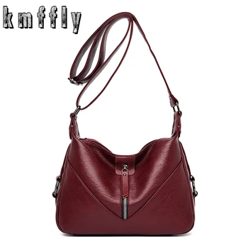 

Winter Style 2019 Bolsas Soft Leather Luxury handbags Women bags Designer Multi-pocket Crossbody Shoulder Bags For Women Sac