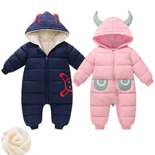 Новая одежда для малышей; Одежда для мальчиков и девочек; Хлопковые комбинезоны для новорожденных; Милая зимняя одежда для новорожденных