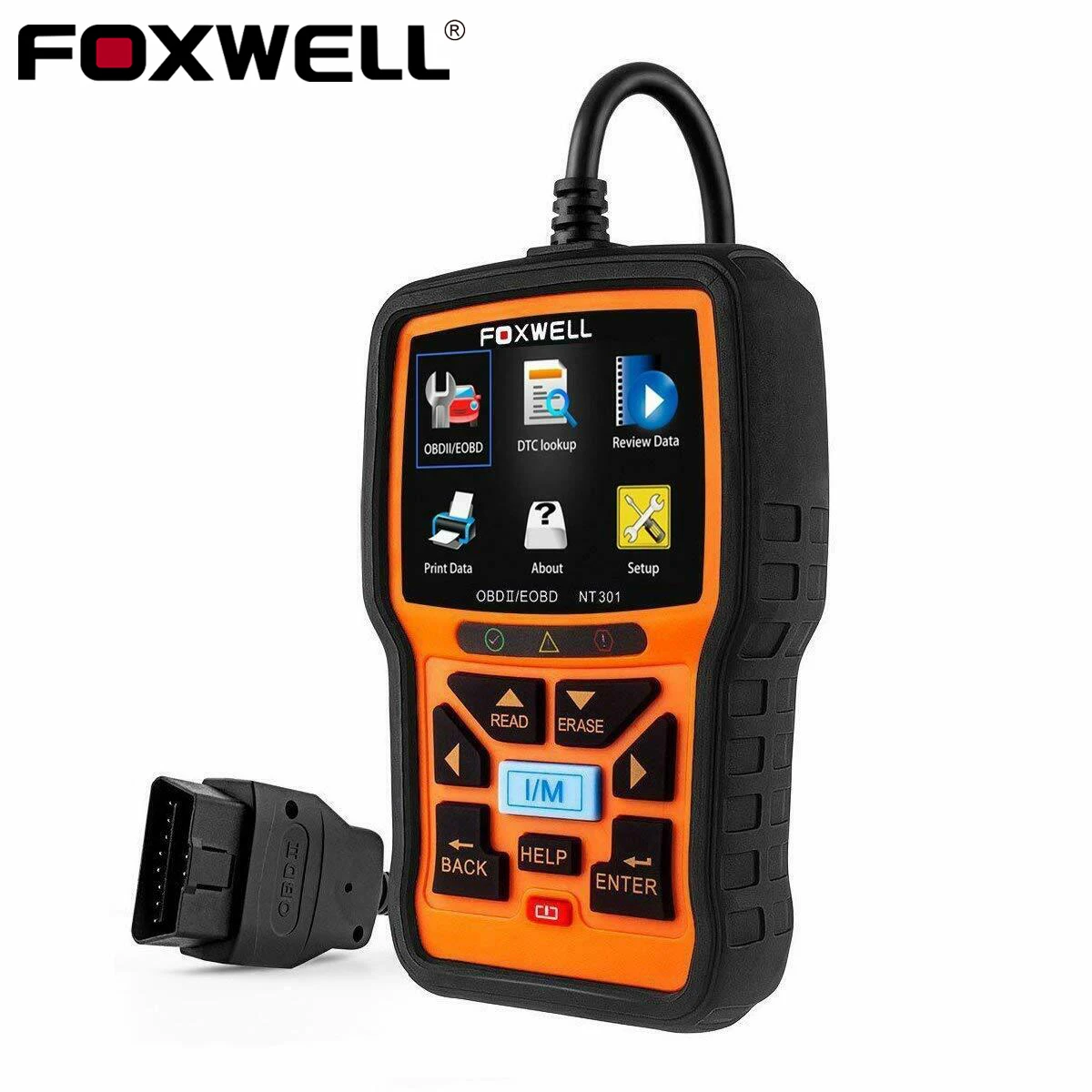 FOXWELL NT301 OBD2 Scanner Engine Chack O2 Monitor Scan Tools OBDII