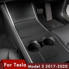 Heenvn Model3 centralne wyposażenie wnętrza samochodu dla Tesla Model 3 konsoli środkowej pokrywa z włókna węglowego ABS trzy 2020