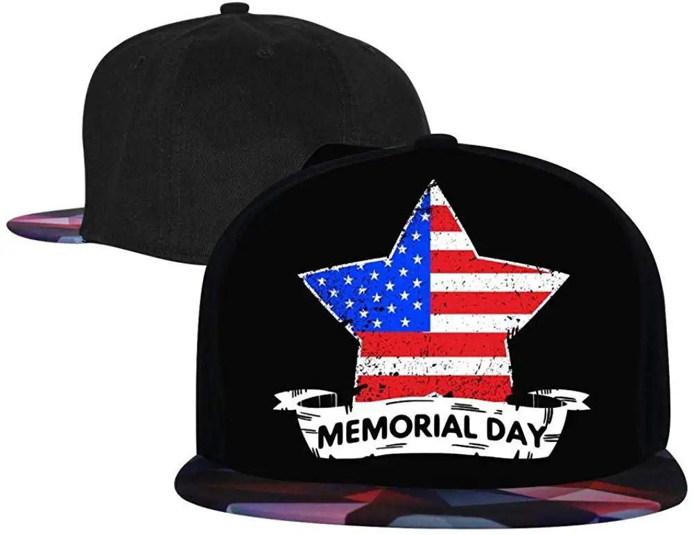 Мужские и женские бейсболки Memorial Day, регулируемые бейсболки в стиле хип-хоп с плоским носком