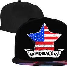 Мужские и женские бейсболки Memorial Day, регулируемые бейсболки в стиле хип-хоп с плоским носком