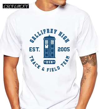 

New fashion DOCTOR WHO ABBEY ROAD design cartoon printed men t-shirt short sleeve police box male hipster tops casual funny tee