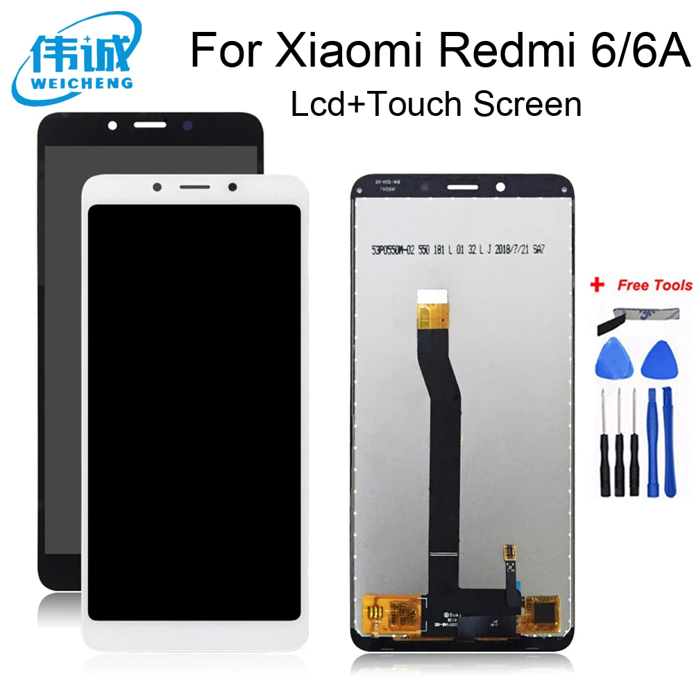 ЖК-дисплей для Xiaomi Redmi 6A Замена сенсорного экрана дигитайзер в сборе с рамкой 6 6a