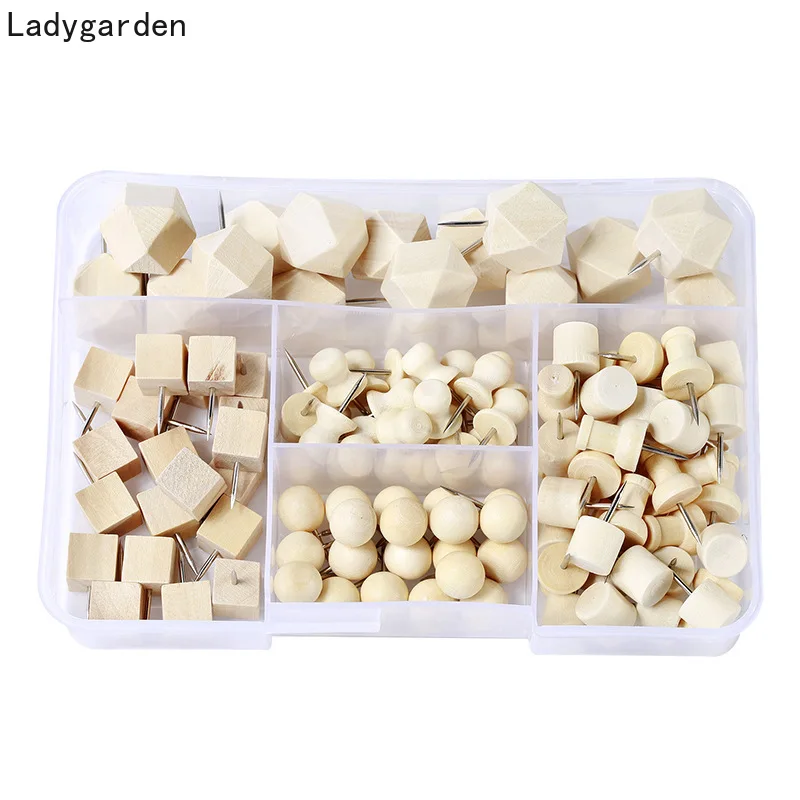 

115 шт Смешанные Pin деревянная чертежная доска булавки защелки для рисования фото стены шпильки ногтей Дома Декоративные офиса школы поставляем