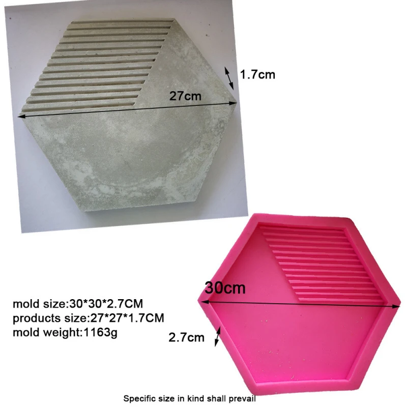 

Hexagon Geometric Shape Cement Wall Brick Silicone Mould Concrete Floor Tile Mold Decoration TV Background Clay Crafts