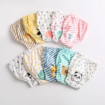 

3pieces Reusable Baby Diaper Infant Toddler Waterproof Training Pants Cotton Changing Nappy Cloth Diaper Panties Washable