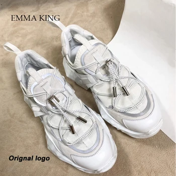 

Women Fashion Vulcanized Comfort Sneakers Height Increasing Female Breathable Sport Shoes Ladies Lace Up Leisure Shoes 2020
