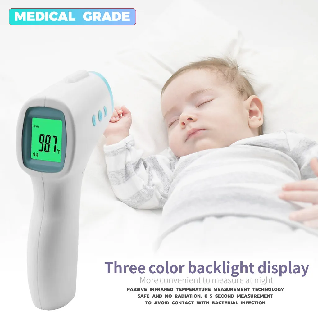 

Baby Forehead Infrared Thermometer FDA Fast Accurate Measurement Digital LCD Non-contact Infrared Forehead Thermometer Infrared