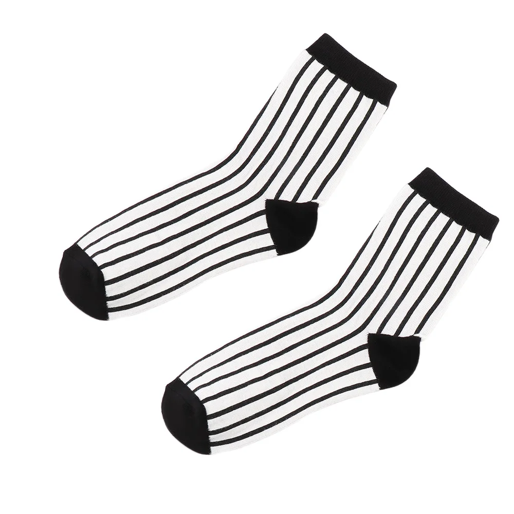 Модные полосатые хлопковые носки с рисунком «гусиные лапки», высококачественные Простые короткие носки для мужчин и женщин, удобные дышащие Повседневные носки - Цвет: strip