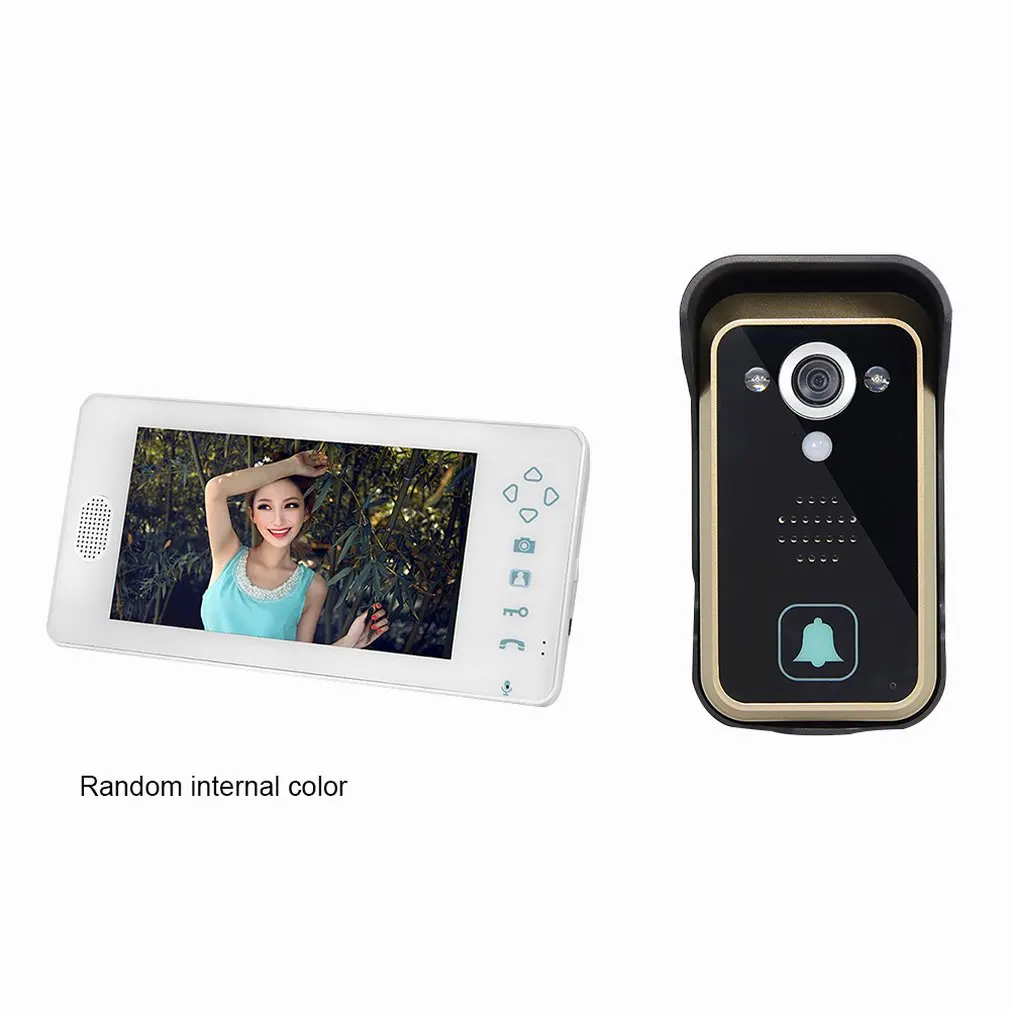 HD Wireless Video Doorbell 7 inch Phone Door Intercom System Digital Camera Night Vision Home Security Monitor for Building