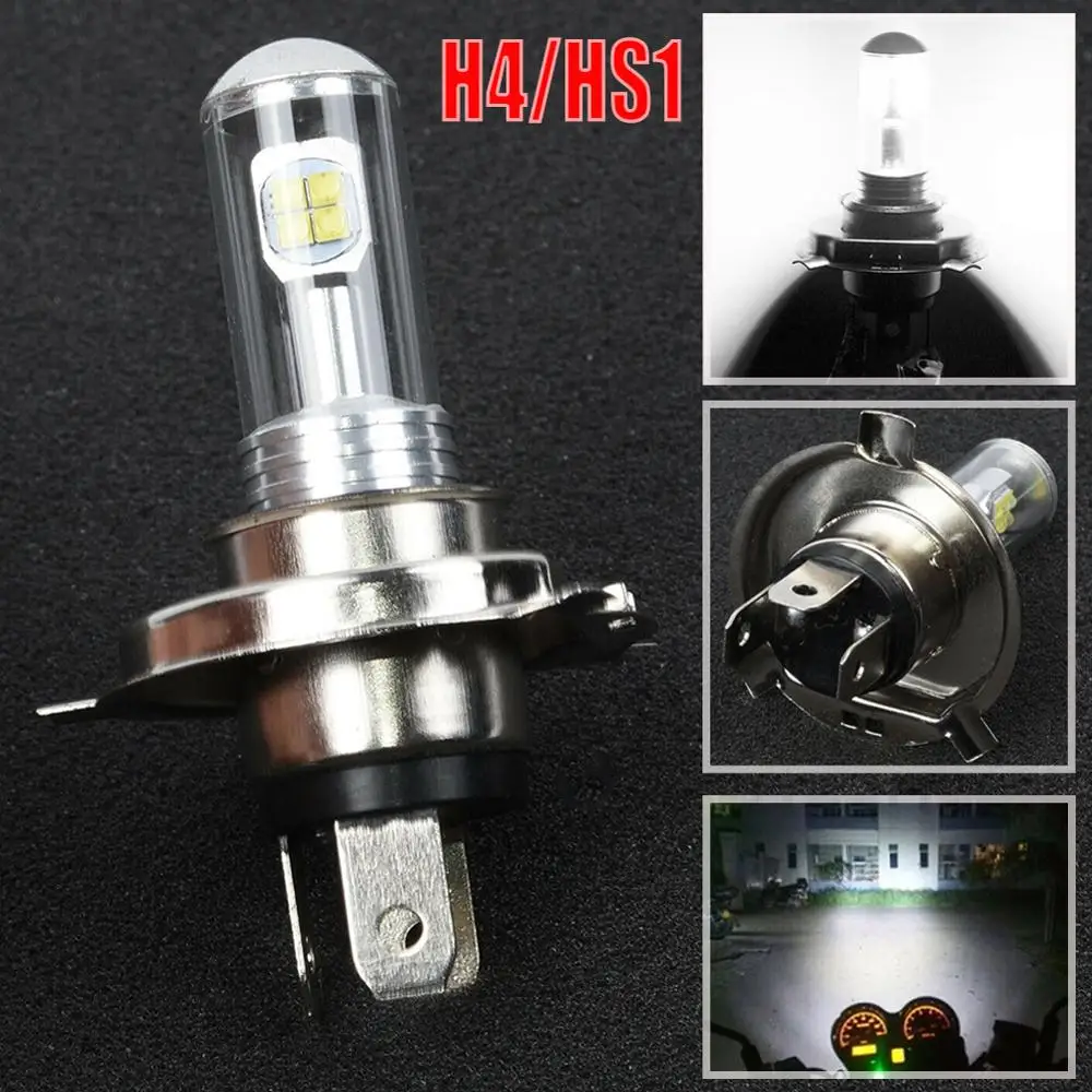 2 шт. H4 / HS1 12V 40W 8 светодиодный COB 6500K 4000LM белая мотоциклетная лампа