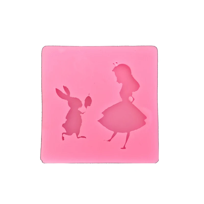 Alice And Rabbit Cooking Tools Fondant Gum Mold Cake Decorating Clay Resin Sugar Candy DIY Sculpey | Дом и сад