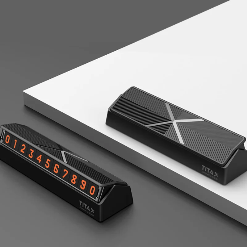 Xiaomi Mijia Тита X Флип Тип автомобиля Умеренная парковка номер телефона карты пластина временный стоп знак с флуоресцентным номером