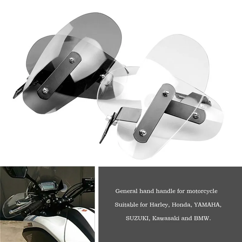 

2 Pcs/Set Motorcycle Universal Handle Shield Windshield Handguard Handlebar Guard Wind Deflector Fit For Kawasaki Honda