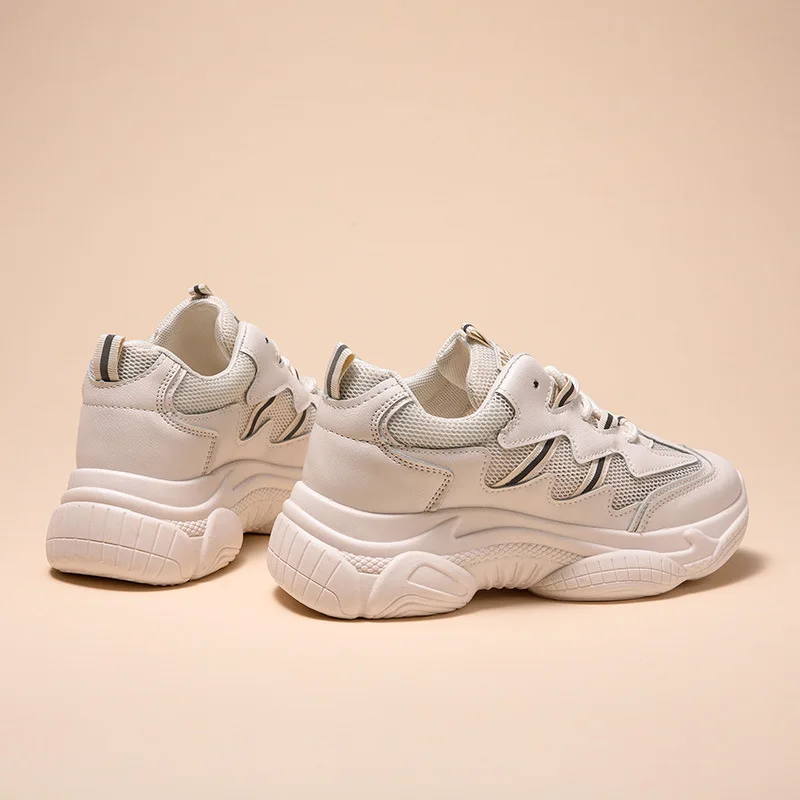 women's sneakers Spring new small white shoes female round head sports shoes women's thick-soled old shoes women's shoes women