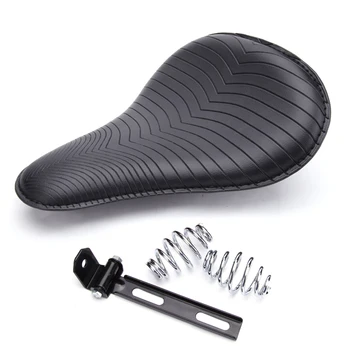 

Black Motorcycle Large Solo Seat For Harley Electra Glide Street Glide Softail For Kawasaki Vulcan 500 800 900 Bobber Shadow Spi