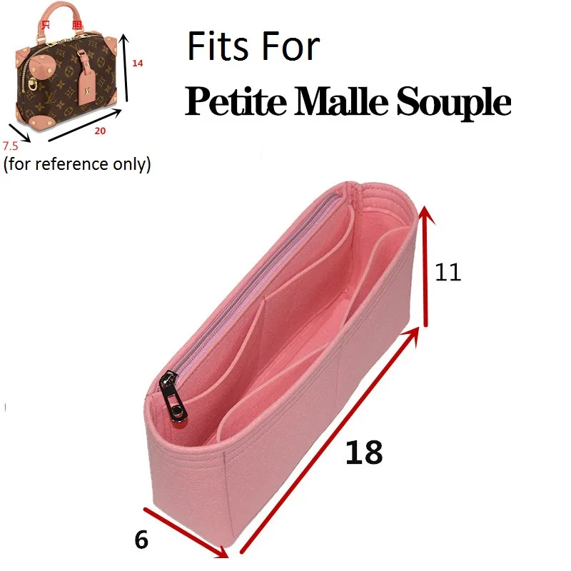 Fits For Petite Malle Souple Insert Bag Organizer Makeup Handbag Organizer  Portable Cosmetic Bag Women Luxury Designer - AliExpress