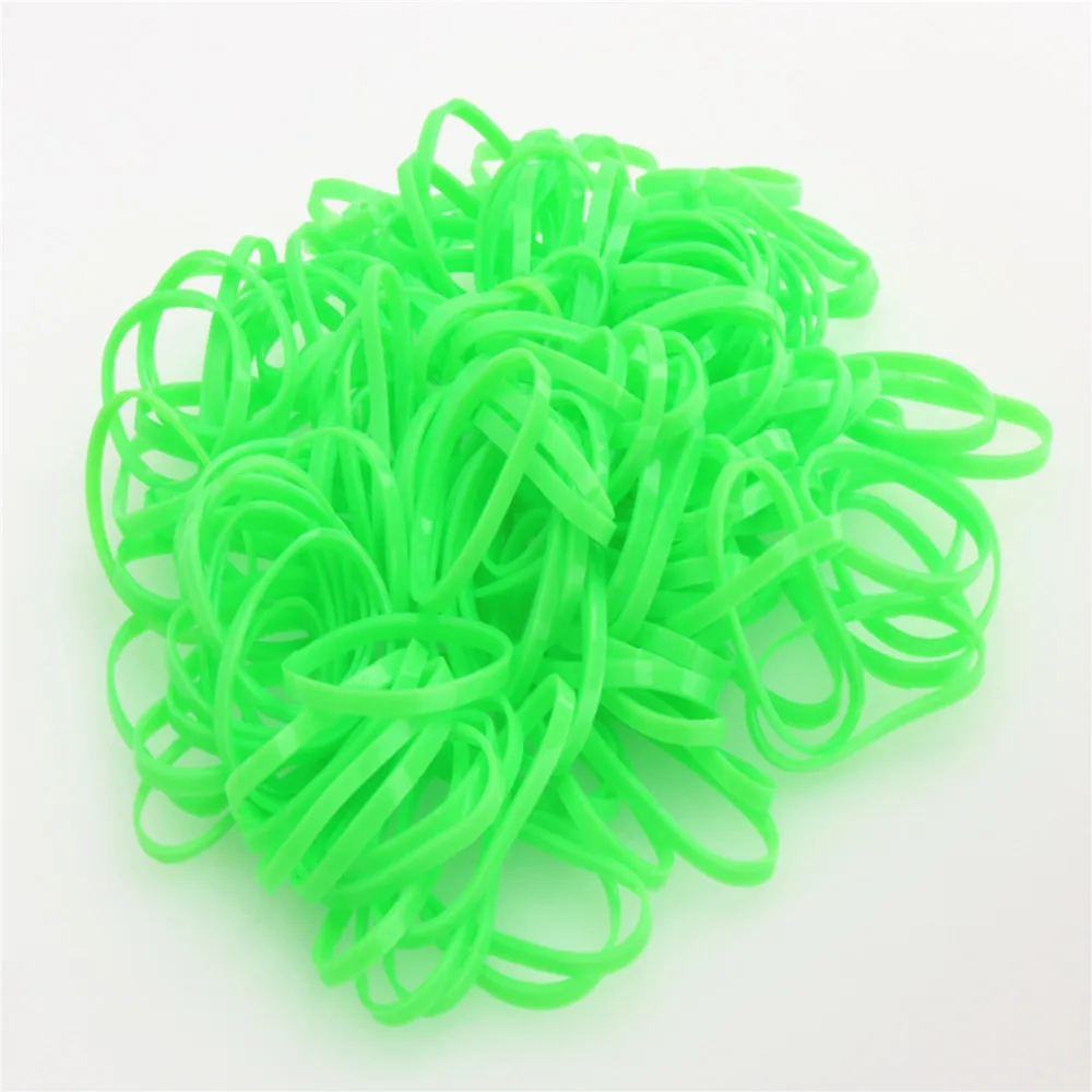 Cuerda Elástica verde fluorescente para mujer y niña, alta calidad, 902, herramientas de estilismo para el cabello, material escolar para estudiantes