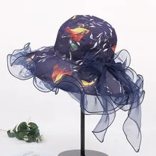 Mingli Tengda Чистая Пряжа головной убор невесты птица печати стример преувеличенный колпачок большой край складные свадебные аксессуары вечерние шляпы для невесты