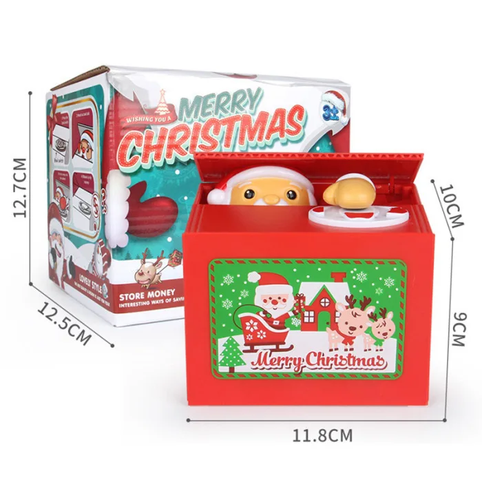 Рождественская Копилка Санта кража монета копилка банка для хранения монет Xmas NSV775