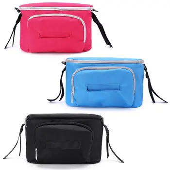 

Universal Baby Stroller Organizer Bag with Adjustable Shoulder Strap and Wipe Access Pocket for Mom