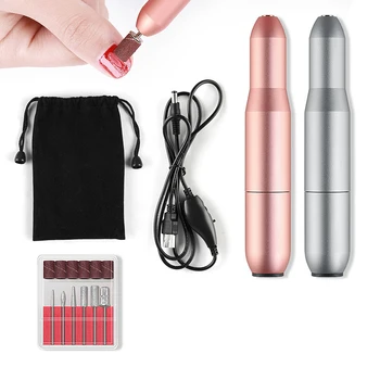 

New Electric Manicure Machine Pen Pedicure Nail File Nail Tools 6 Bits Drill 15000Rpm Nail Drill Machine