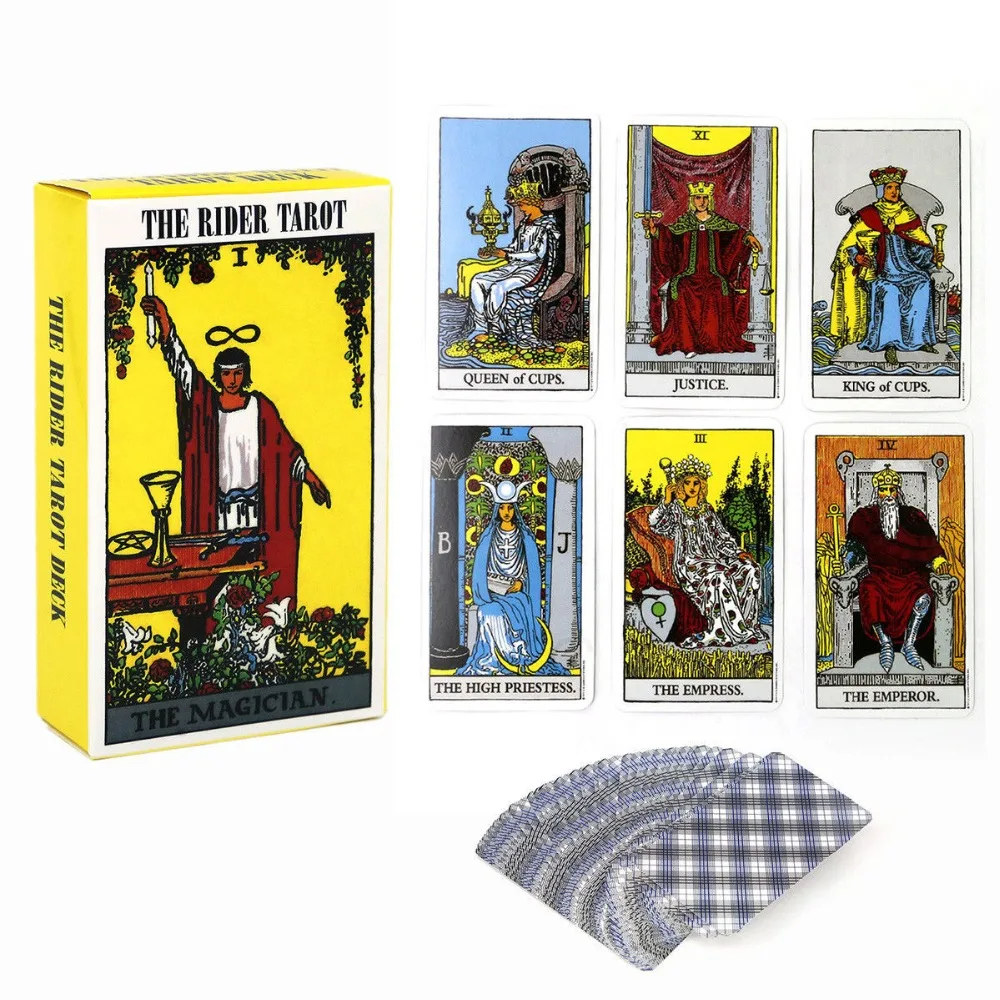 Высокое Качество колода карт Таро карты игра для divination Полный английский Сияющий