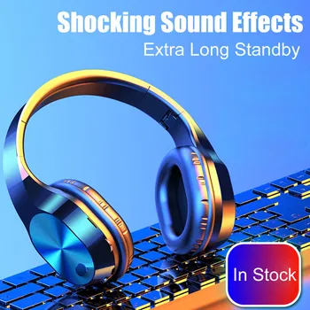 

Wireless Headphones Bluetooth Earphone Foldable 9D Stereo Gaming Headsets Support SD Card With Mic For PC Gamer Headphones