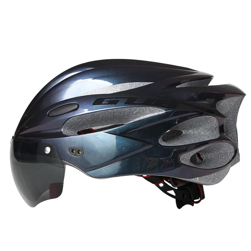 GUB Road Mountain Bike Helmet Cycling Race Safety Helmet UV400 Protection Magnetic Block Goggles 17 Breathable Vents Helmet